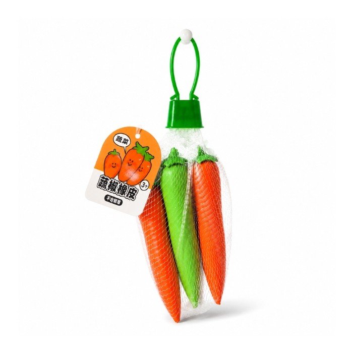 Long Chili Eraser (Pack Of 3)