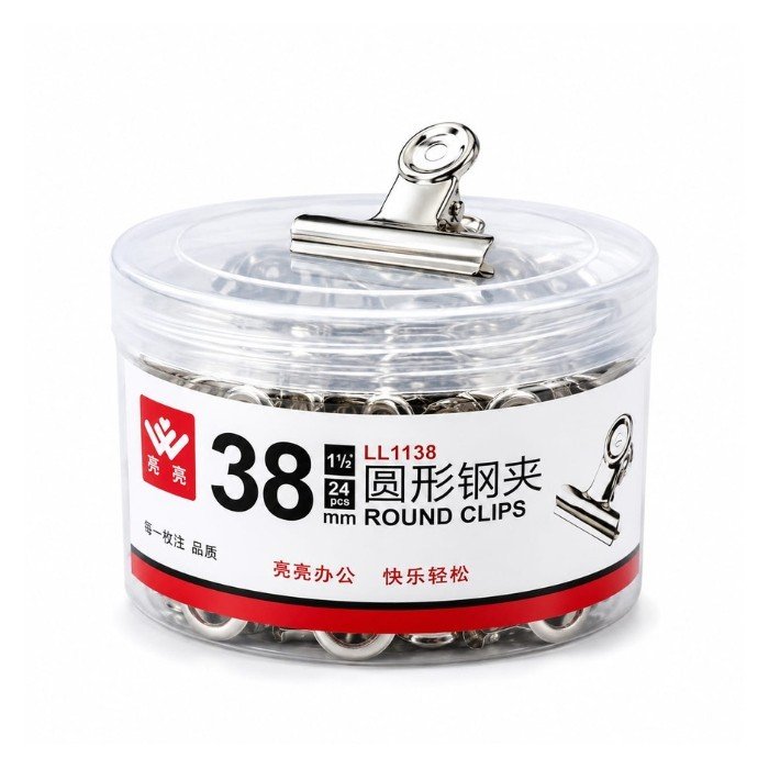 38 mm Round Clip Box (Pack Of 24)
