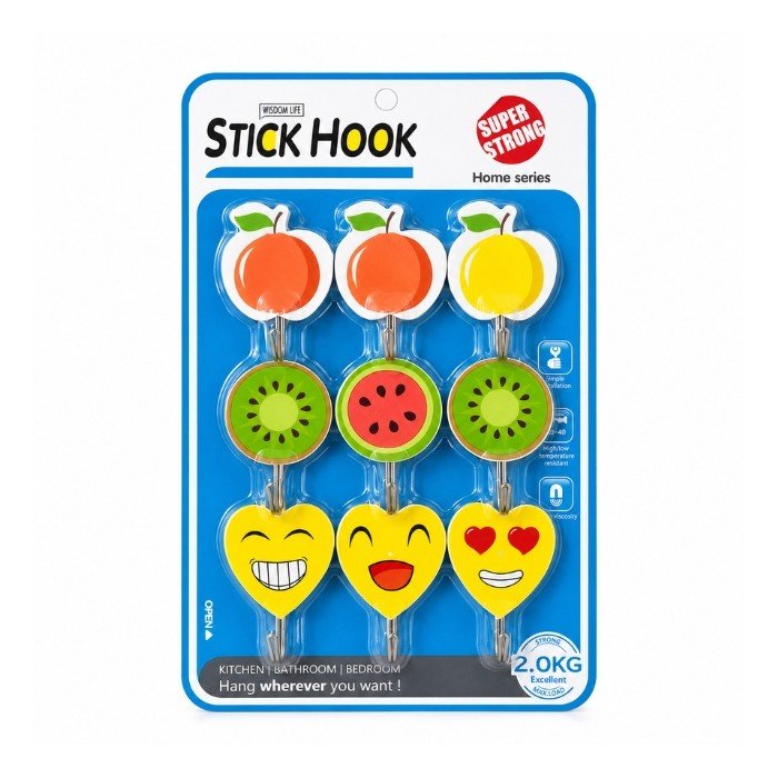 Adhesive Hook - 9 pcs Printed