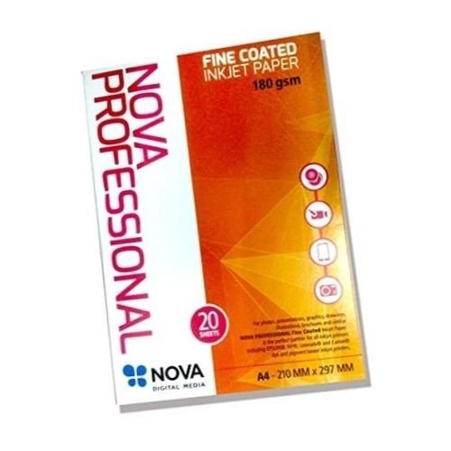 180 GSM Nova Professional Fine Coated Inkjet Paper (20 Sheets)