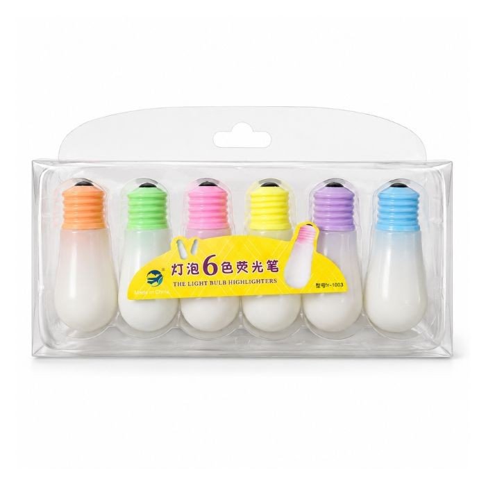Light Bulb Highlighter (Pack Of 6)