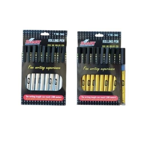 0.5 MM SMART FREE INK ROLLER PEN (GOLDEN/SILVER)