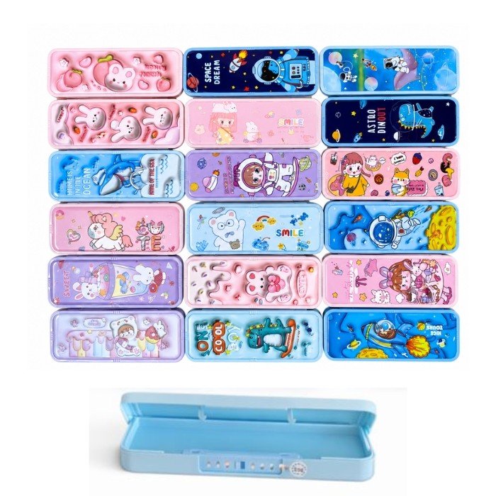 Plastic Pencil Box (Password) - Set 1