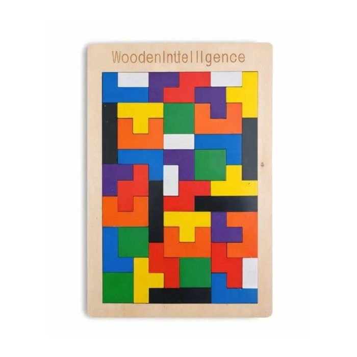 Wooden Tetris Block Puzzle (Russian Block Puzzle) 27 cm x 18 cm