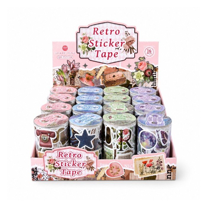 Retro Sticker Tape Roll