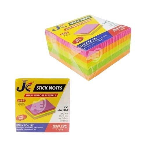 JC Sticky Note 3" x 3" (Multicolour) 400 Pages