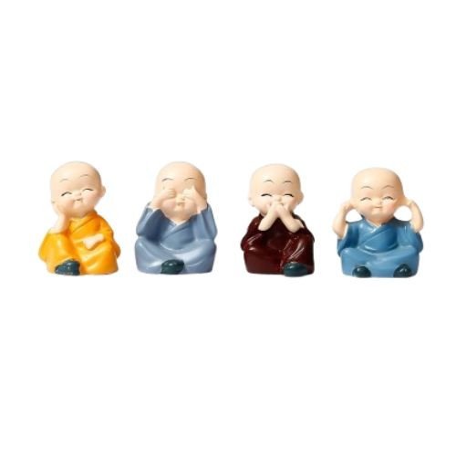 4 Pcs Monk Table Decoration Set