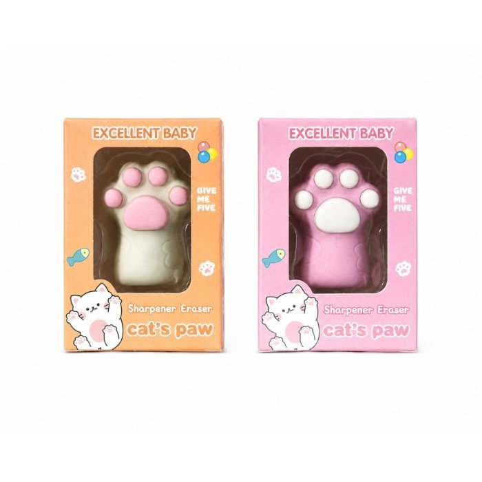 Eraser With Sharpener (Cat's Paw) 8908