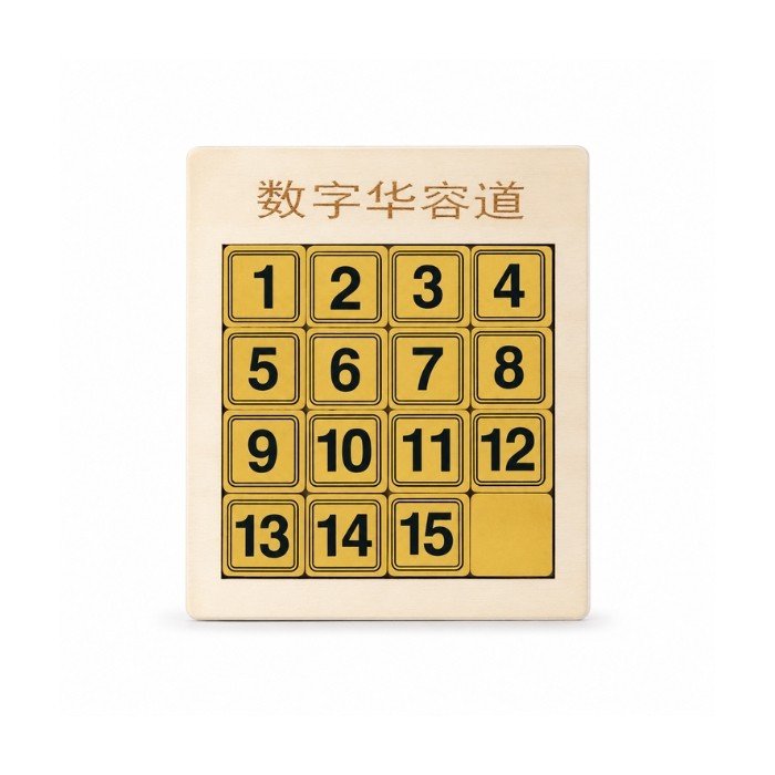 Wooden Sliding Number Puzzle (12 cm x 14 cm)