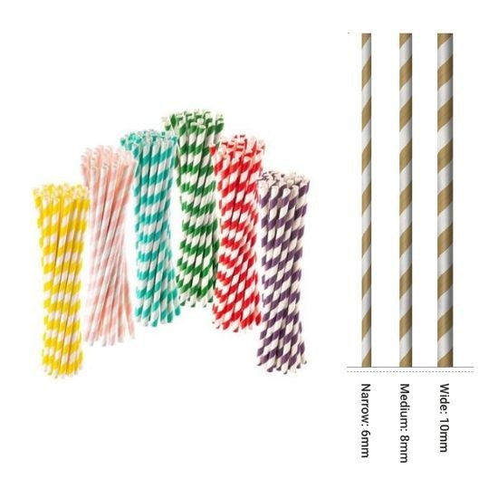 10 mm Printed Paper Straw (Pack Of 25)