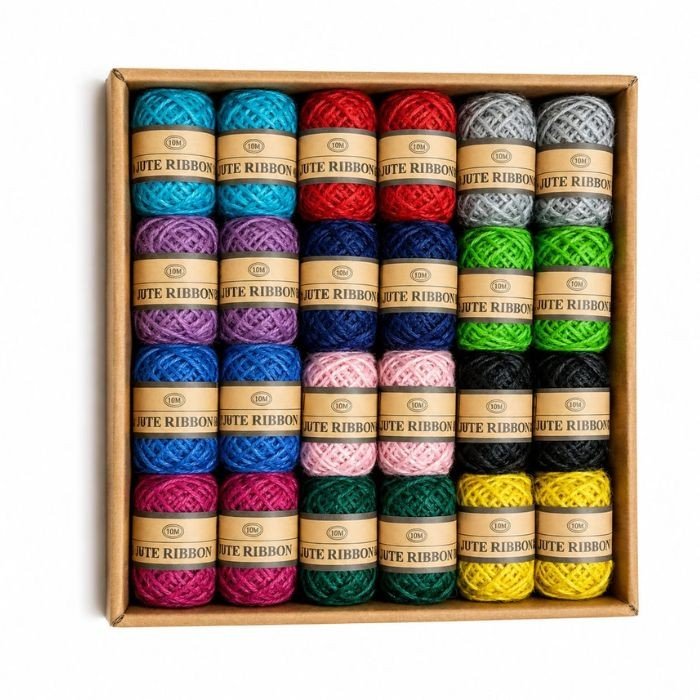 10 meters Jute Thread (Colour) Pack of 24