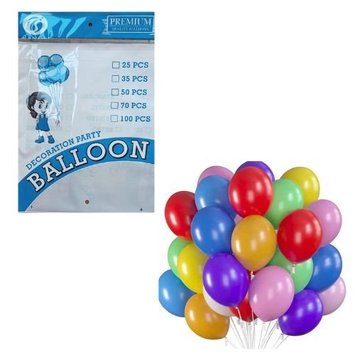 TBB 9" Premium Metallic Balloon Pack (25 Pcs) - MIX