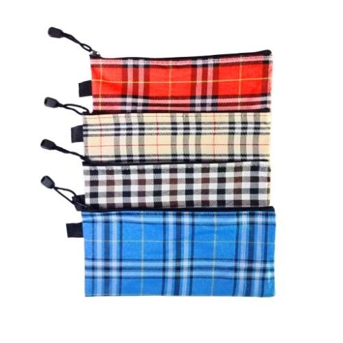 A6 Satin Zipper Pouch (Chex)