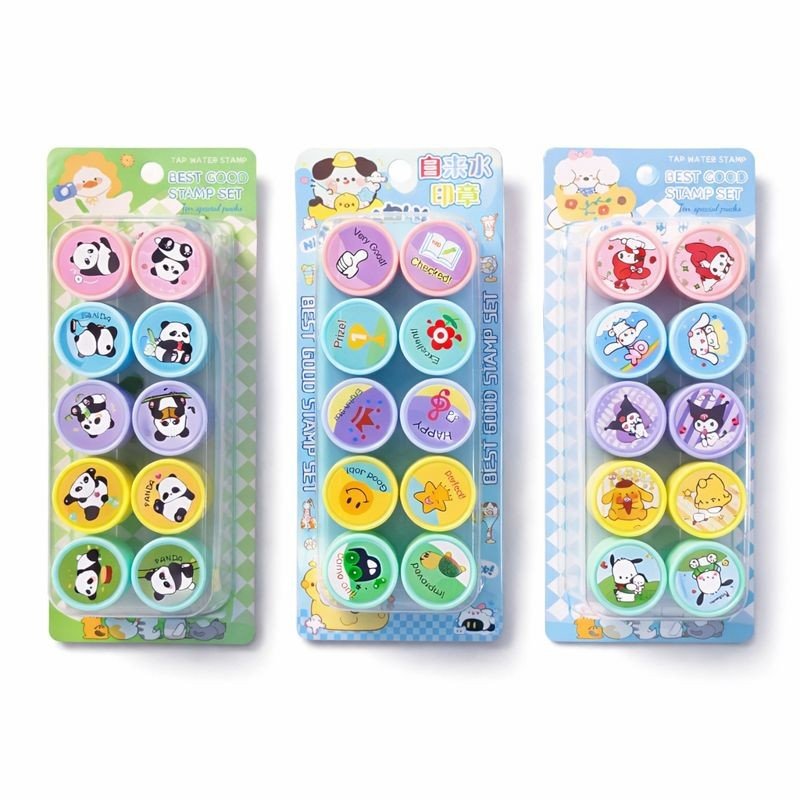 10 pcs Stamp (Panda, Kuromi, Teacher)