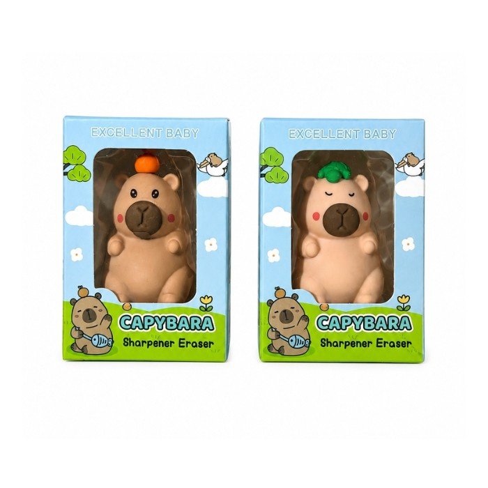 Eraser With Sharpener (Capybara) 8909