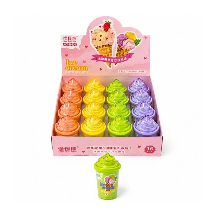 Ice Cream Scoop Eraser + Sharpener (WX-99630)