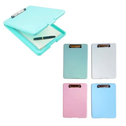 Foldable Plastic Clip Board With Storage (Vertical)