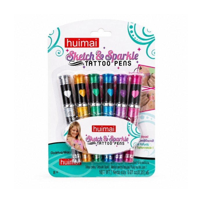 Tattoo Glitter Pen Set (6)