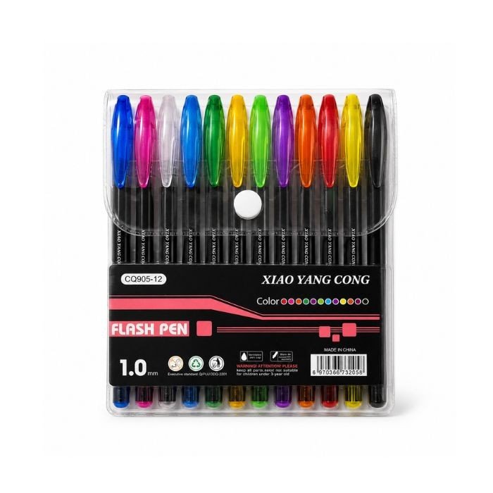 1.0 mm Glitter Colour Pen (12)
