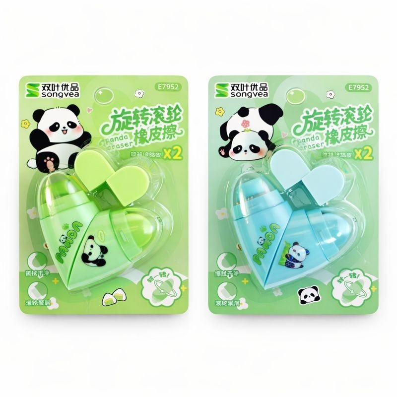 Twisting Heart Eraser (Panda)