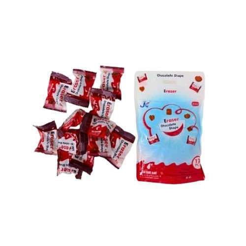 12 Pcs Small Chocolate Eraser Pack