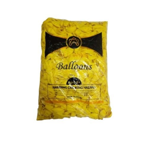 9 Inch Party Balloons Pack (1000 Pcs) - Yellow